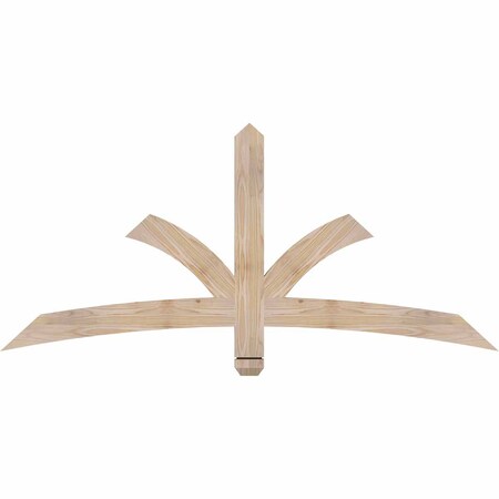 Ekena Millwork Davenport Smooth Timber Gable Bracket, Douglas Fir, 60"W x 27"H x 1 1/2"D x 3 1/2"F, 11/12 Pitch GBW060X27X0204DAV00SDF
